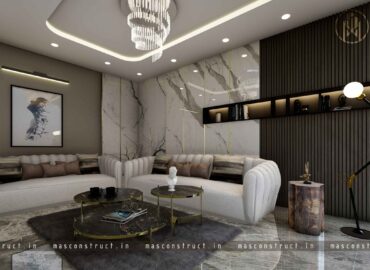 living room interior design by mas construct